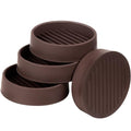 Non Slip Furniture Pads, 3"x3" Round Rubber Furniture Caster Cups Anti-Sliding Bed Stopper, Anti Grippers Floor Protectors for Furniture Bed, Couch, Chair Leg(Brown, 4 Pack) - size: 3" x 3" (Set of 4)-Round