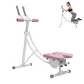 Ab Machine Abdominal Crunch Core Workout Equipment Foldable Exercise Ab Trainer Machine Coaster Abdominal/Core Fitness All Training Equipment Levels for Home & Gym - size: 41.33*15.74*43.3in Pink