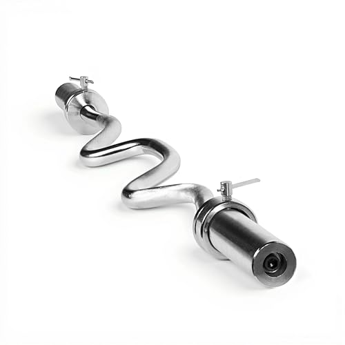 CAP 48" Olympic Super Curl Bar | Heavy Duty Solid Steel, 500 lb Capacity - color: Chrome, style: Classic
