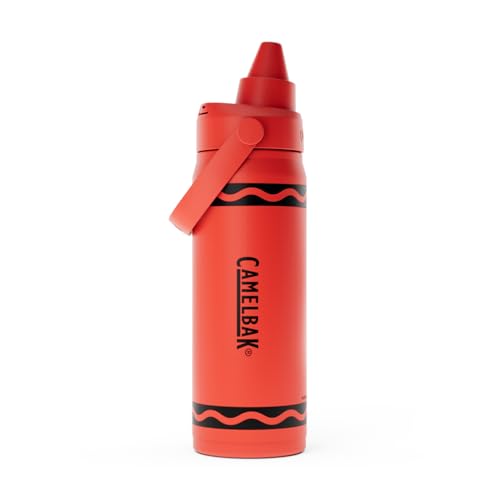 CamelBak Crayola Chug Insulated Stainless Steel Water Bottle, Cold Retention Design with Spill Resistant Chug Lid for Everyday Hydration, 16oz, Cherry Red - color: Cherry Red