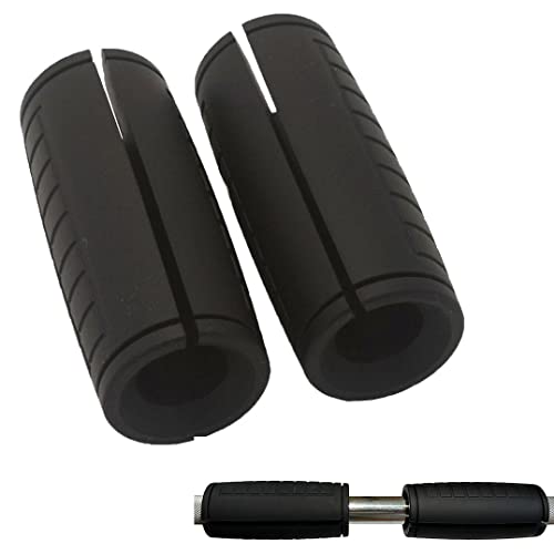 Weight Bar Grips Fit Standard Barbell, Dumbell Handles, Thick Bar Training Adapter For WeightLifting & Cable Attachments Fitness Training Rope Grips For Body Arm Forearm Builder Strength - color: 28mm Inner Black