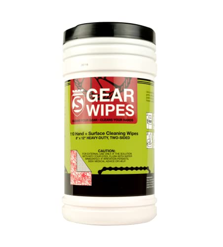 SILCA Bike Gear Wipes Canister, 8" x 12" Double-Sided Towels - 110 Count | Disposable towel wipes for bike cleaning, removes dirt, grease and sweat from bikes and gear