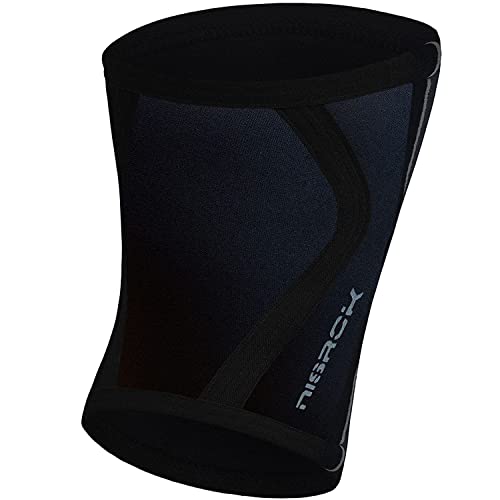 Knee Sleeves (1 Pair), 7mm Neoprene Compression Knee Braces, Great Support for Cross Training, Weightlifting, Powerlifting, Squats, Basketball and More - color: Black 4, size: Large
