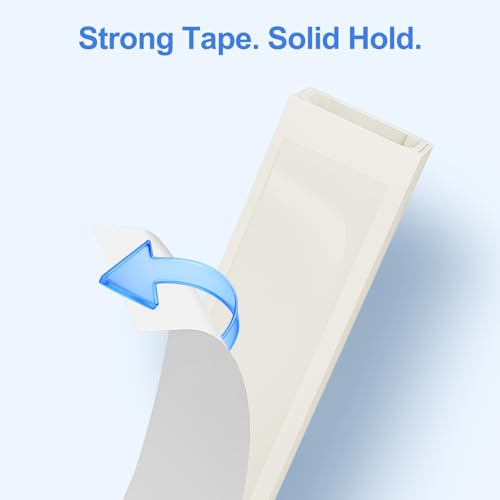 Yecaye Cord Hider, 113in Beige Cord Covers for Wires on Wall, One-Cord Cord Organizer, Easy Install Cable Management Kit, Cable Hider Home Office, W0.59in H0.4in, Beige - color: Beige, size: 113in L x 0.59in W x 0.4in H