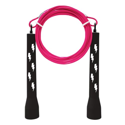 Double Under Wonder Jump Rope, Tangle-Free Speed Rope, Adjustable Speed Rope for Men, Women, Indoor Fitness Training Speed Skipping Rope, Jumping Rope, Perfect for Boxing Workout, Cardio, Endurance Training, Jump Rope for Double Unders - color: CHARGED UP