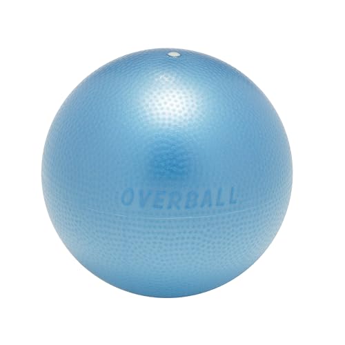 OPTP Soft Gym Overball – 9" Inflatable Easy-Grip Texture Pilates Ball, Blue | For stabilization training, pelvic core exercise, correct body position, muscle activation & more, Latex & phthalate free