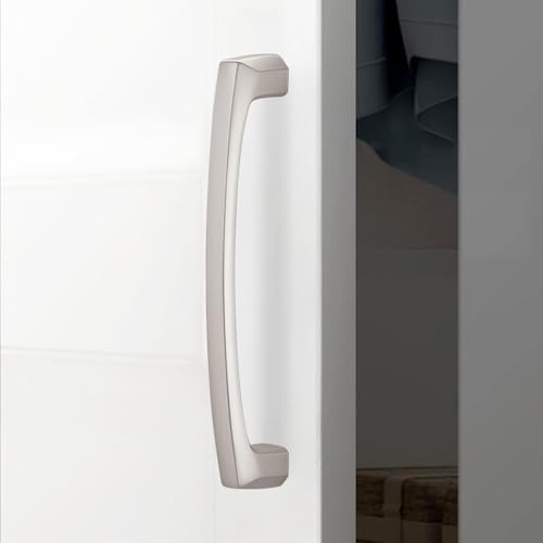 10 Pack 6-1/4 inch Brushed Satin Nickel Kitchen Cabinet Handles Cabinet Pulls Sliver Drawer Pulls Kitchen Cabinet Hardware Handles Dresser Handles 1811 - color: Brushed Satin Nickel, size: 6-1/4" Hole Center（160mm）