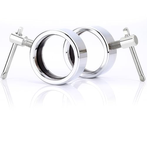 Olympic Barbell Collar for 2" Olympic Bar, Barbell Clamp Clips, Pair of Quick Release Stainless Steel Collars for Workout Weightlifting Fitness Pro Training