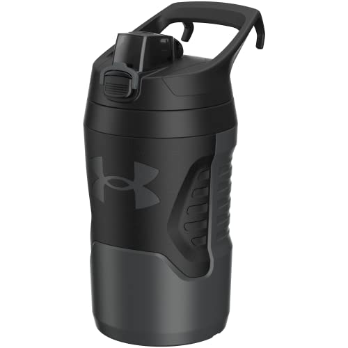 Under Armour 32 oz Insulated Water Bottles - Sports Water Jug with Fence Hook, Leak Resistant for Baseball, Football & More, 32 oz Insulated, Jet Grey/Black - color: Jet Grey/Black, size: 32 Ounces
