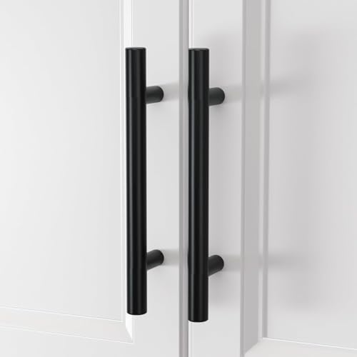 homdiy 15Pack 4.5in Cabinet Handles Black Kitchen Cabinet Pulls Drawer Pulls for Dresser Drawers - color: Black, size: 4-1/2in hole centers