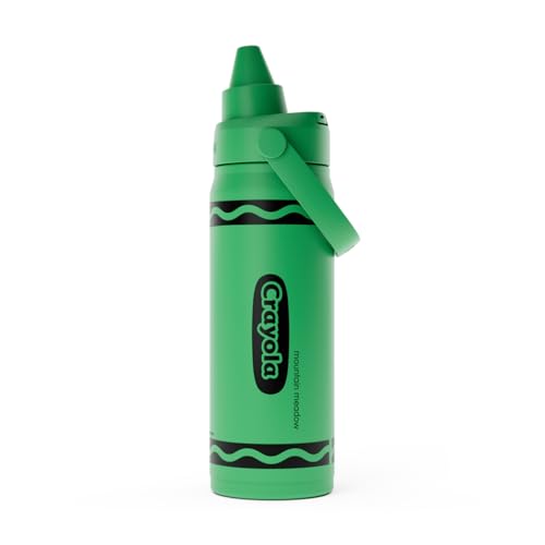 CamelBak Crayola Chug Insulated Stainless Steel Water Bottle, Cold Retention Design with Spill Resistant Chug Lid for Everyday Hydration, 16oz, Mountain Meadow - color: Mountain Meadow