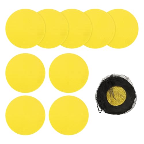 Spot Markers, Poly Spot Marker for Agility Training Floor Dots Non Slip Flat Field Cones - color: Yellow, size: 10 cm/3.9inch