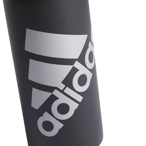 adidas Stainless Steel Metal Water Bottle 34 oz (1L) Screw Cap - color: Black/Silver Metallic