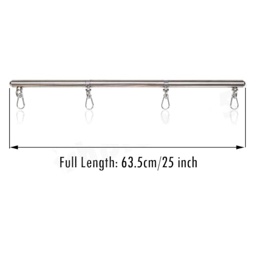 Adjustable Pilates Bar - Stainless Steel Portable Home Gym Equipment, 3 Detachable Sections 25-Inch for Yoga Strength Training (Silver B) - color: Silver B