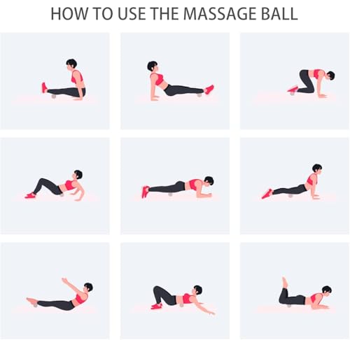 Small Hard Peanut Massage Ball, Double Ball Peanut Roller Mobility Massager Tool for Deep Tissue Massage Physical Therapy Myofascial Release Trigger Point Muscle Relax Pain Relief Acupressure (Pink) - color: Pink