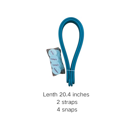 Replacement Straps for S/M Rubber Beach Bag, Replacement Handles with 4 Snaps, EVA Bag Strap Replacement - color: Lake Blue