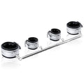 Spreader Bar Heavy Duty Stainless Steel Adjustable Bar with 4 pcs PU Cushioned Straps for Yoga, Pilates, Fitness Training, Home Gym Equipment and more. - color: Silver