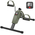 Under Desk Bike Pedal Exerciser for Leg & Arm | Foldable Mini Exercise Bike with LCD Display for Home & Office - color: GREEN