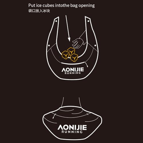 AONIJIE New Sports Ice Towel for Women and Men Quick-Drying and Neck Sun Protection Triangle Can Hold Ice for Running Cycling