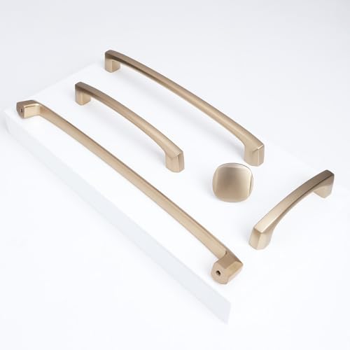 COTYKILEY 10 Pack 12.6 Inch(320mm) Champagne Bronze Cabinet Handles Gold Kitchen Cabinet Pulls Cabinet Door Handles Kitchen Cabinet Hardware Cupboard Drawer Pulls Dresser Handles - color: Champagne Bronze, size: 12.6" Hole Center（320MM）