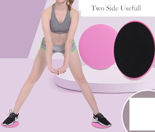 Exercise Core Sliders, 2 Pcs Pink 6.7 Inch Workout Slider for Yoga, Push-up and Sports - color: Pink