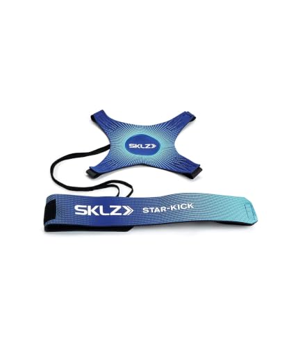 SKLZ Star-Kick Solo Soccer Trainer | Hands-Free Kicking and Passing Practice | Adjustable Cord and Waistband | Multiple Ball Sizes | Youth Players |Perfect for Enhancing Ball Control Skills - color: Cobalt