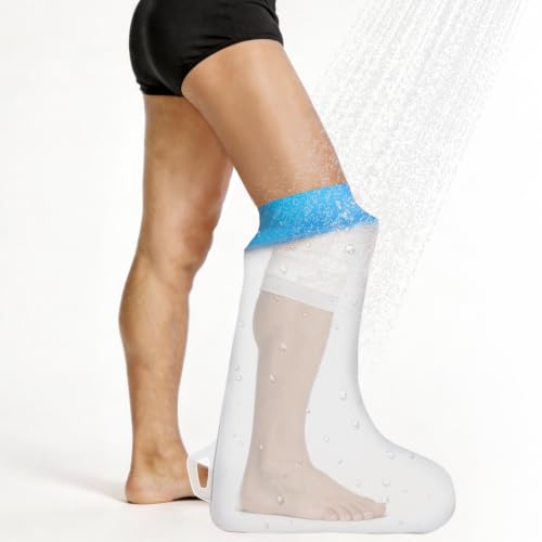 Asunby Cast Covers for Shower Half Leg,Waterproof Cast Cover for Showering, Cast Protector for Shower Leg Adult, Shower Boots for Foot after Surgery, Ankle, Foot - size: Adult Leg-Half