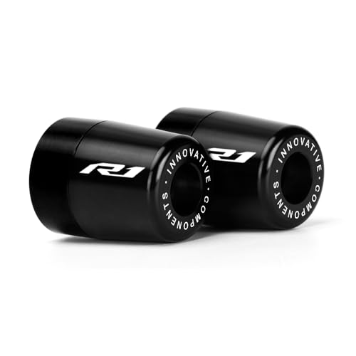 Handle Bar Ends Hand Grips Plug Caps Compatible with Yamaha YZF R1 R1M R1S 1998-2020 2021 2022 2023 2024 2025 | Motorcycle Balance Pad YZF-R1 YZFR1 YZF-R1M YZF-R1S Accessories - color: black