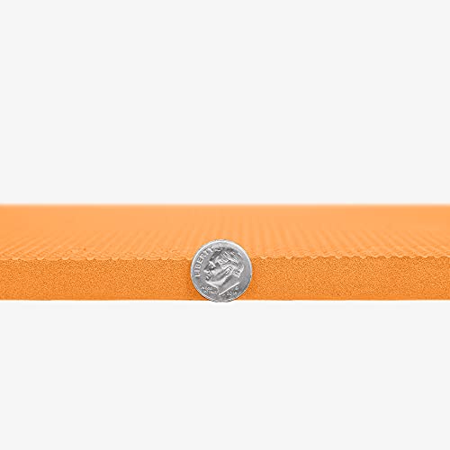 Flooring Inc's Puzzle Exercise Mats, EVA Foam Interlocking Floor Mats for Protective, Cushioned Workout Flooring for Home and Gym Equipment, Multiple Sizes & Colors - color: Orange, size: 1/2" Thick