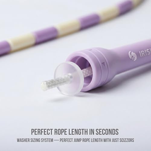 Pro-Grade Beaded Jump Rope for Beginners - color: Pastel Purple/Yellow