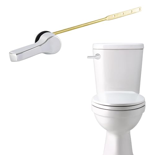 Universal Front Mount Metal Toilet Handle Replacement, Solid Brass, Chrome | Toilet Flush Handle Lever with Adjustable Stainless Steel Chain, Compatible with Kohler, American Standard, TOTO, Mansfield - color: Chrome, style: Front Mount Design