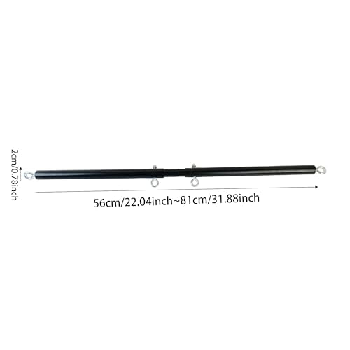3 in 1 Heavy Duty Stainless Steel Expandable Black Spreader Bar with 4pcs PU Gold Adjustable Straps,Workout Bar for Home Gym Training Bar,Portable Detachable Pilates Kit