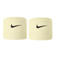 NIKE Premier Swoosh Singlewide Wristbands -Soft, Moisture-Wicking (1 Pair, 2.5" Wide) - color: Alabaster