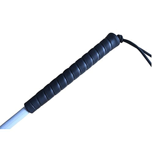 Aluminum Mobility Folding White Cane for Vision Impaired and Blind People (Folds Down 6 Sections) (135cm (53.1inch, Black Handle) - color: Black Handle, size: 53.1 Inch (Pack of 1)