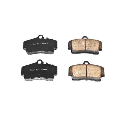 PowerStop Front Brake Pads for Porsche Boxster 2005-06 - Z17 Ceramic Brake Pads with Installation Hardware, 17-738 - style: 17-738