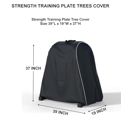 Strength Training Plate Tree Cover, Barbell Weight Rack Cover, For Home Gym CAP Triangle Barbell Weight Rack, Strength Training Tree Weight Plate Rack (Cover Only) - size: 39x19x37