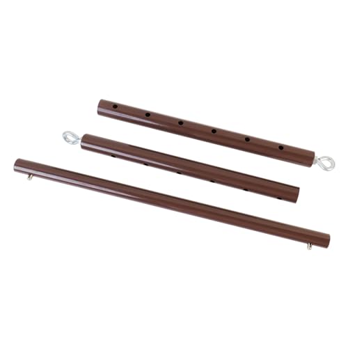 Black Expandable Spreader Bar Set Sports Pilates Training Tools Kit - color: Brown