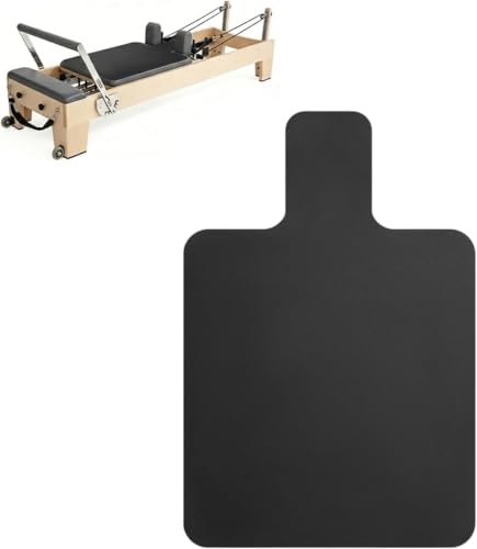 QCWN Non-Slip Pilates Reformer Mat Cover, 39" x 24" Pilates Machine Towel with Headrest Cutout, 0.8mm Sweat-Wicking Micro-Suede Foldable Mat for Female Pilates Enthusiast Exercise Matfor Pilate Training Yoga - color: Black