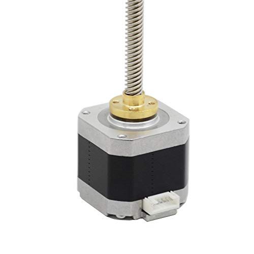 Iverntech NEMA 17 Stepper Motor with Integrated 310mm T8 Lead Screw for Prusa i3, Reprap Corexy, MP Select Mini 3D Printers and CNC Mile Routers - size: 310-Tr8X8