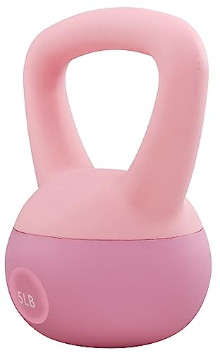 Signature Fitness Soft Kettlebells - Sea and Iron Sand Filled Weights for Women and Men - Color Coded Soft Vinyl Kettlebells, Multiple Sizes - style: A. 5-Pound