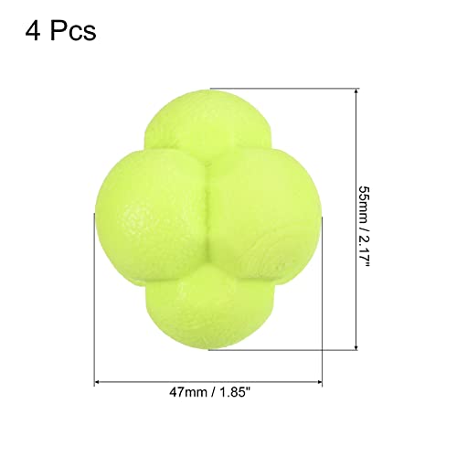 PATIKIL Bounce Reaction Balls Coordination Training Ball Agility Trainer, TPR High Difficulty, for Speed Reflex - color: Yellow