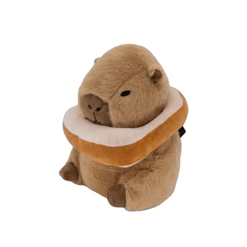 Rock Climbing Chalk Bag – Cute Plush Chalk Bag for Bouldering, Gym, Indoor & Outdoor Climbing – Drawstring Closure, Adjustable Waist Belt – Fun Character Design for Climbers - color: Capybara Bread