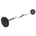 Body-Solid Rubber Coated Fixed Weights Curl Barbells - Weighted Bar for Weightlifting Exercise, Bodybuilding, Strength Training, Squat Rack & Bench Press - style: 20lbs.