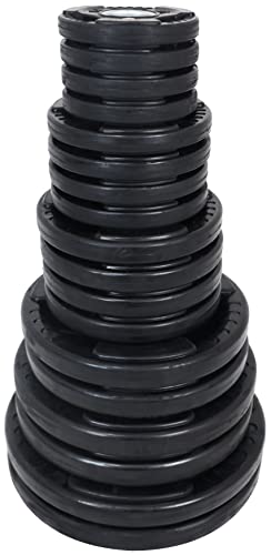 BalanceFrom Cast Iron Olympic 2-Inch Plate Weight Plate for Strength Training, Weightlifting and Crossfit, Multiple Packages - color: Style #5, style: F. 280LB Set