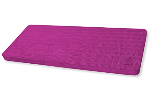 SukhaMat Firm Support Yoga Exercise Knee Pad - Extra-Firm Cushioning, 1" Thick TPE, Ideal for Knees/Elbows/Wrists, Pain Relief, Durable Non-Slip Mat for Exercises - color: Purple