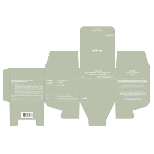 celimax ONE STEP Body Brightening Pad (60 pads) | with Green Tea & White Truffle, for Underarm, Knee & Elbow, Gentle Exfoliating & Hydrating Body Scrub, 110ml - color: Body Pad
