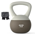 Soft Kettlebell, Safe Strength Training Kettle bell, Cushioned Impact-Resistant Base and Anti-Slip Grip Weight, Kettlebells Set for Home Workouts and Men/Women/Beginners,With Non-slip Gloves - color: Chic Brown