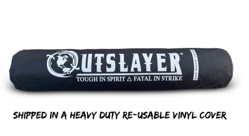 Outslayer Muay Thai Kickboxing Heavy Punching Bag – 6ft 130 lb – Made in USA – for MMA, Boxing & Training - color: Orange/Black, size: With Bottom D-Ring