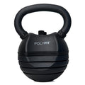 Polyfit Adjustable Kettlebell Set - 5-in-1 Weights for Home Gym - color: BLACK - 50 LB