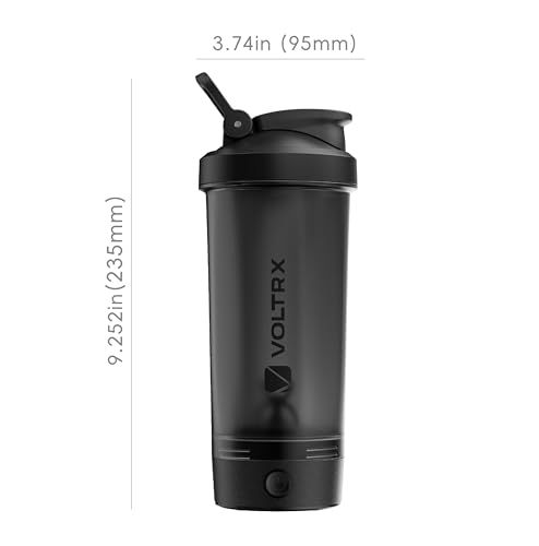 VOLTRX Protein Shaker Bottle, Merger USB C Rechargeable Electric Protein Shake Mixer, Shaker Cups for Protein Shakes and Meal Replacement Shakes, BPA Free, 24oz - color: Blue